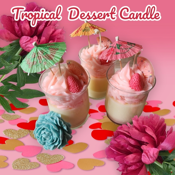 Tropical Vibes Soyblend Dessert Candle - Picture 2 of 2